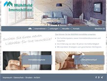 Tablet Screenshot of muehlfeld-immobilien.de